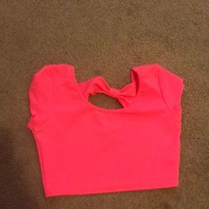 Charlotte Russe pink crop top
